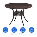 Covers & All Round Table Top Cover, 12 Oz Waterproof Uv & Weather Resistant Patio Table Cover, Outdoor Table Cover For Patio Outdoor Furniture & Coffee Table (41' Dia X 4' H Inches, Coffee)