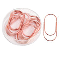 Rose Gold Jombo Paper Clips, Topgogo 20Pcs 50Mm 2 Inch Large Wide Paper Clips Non-Skid Smooth Finish Steel Wire Medium Office Su