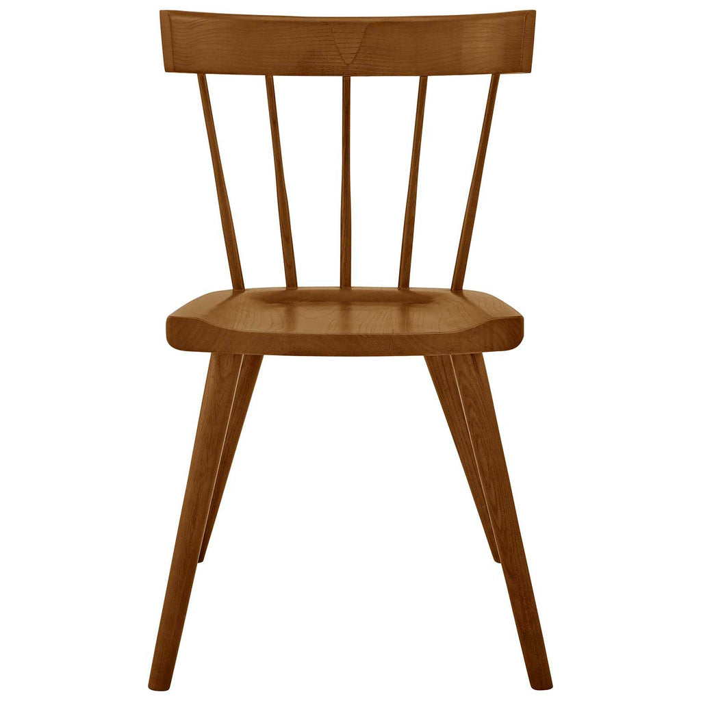 Modway Sutter Modern Farmhouse Wood Dining Chair In Walnut - Set Of 2