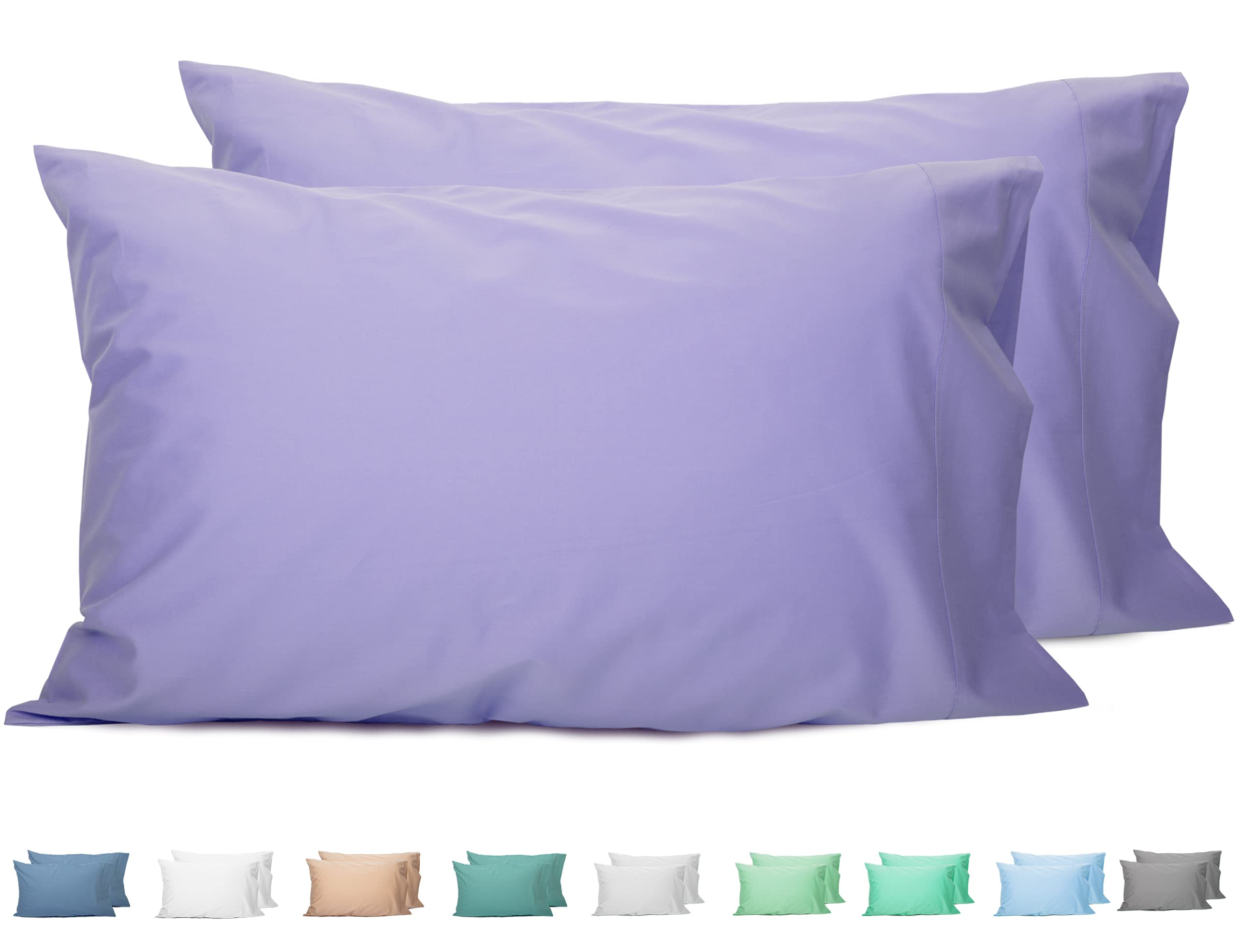 Sunflower King Pillowcases Set Of 2, 100% Cotton King Pillow Cases 2, 20  40 Inches Lavender, Soft And Breathable
