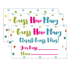 Candy Guessing Game Cards,50-Pack,Games Activities and Decorations.
