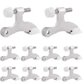 Obtanim 8 Pack Hinge Pin Door Stopper Heavy Duty Metal Adjustable Door Stops With Rubber Bumper Tips (Silver)