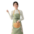 Yellow Weaves Kitchen Apron With Front Pocket And Side Coral Velvet For Wiping Hands Towel, Waterproof Cooking, Fits Men/Women, 