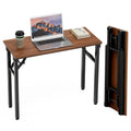 TEMI Small Computer Desk Folding Table - 35.8 Foldable Office Desk, No Assembly, Perfect for Small Spaces in Bedroom, Dorm, or A