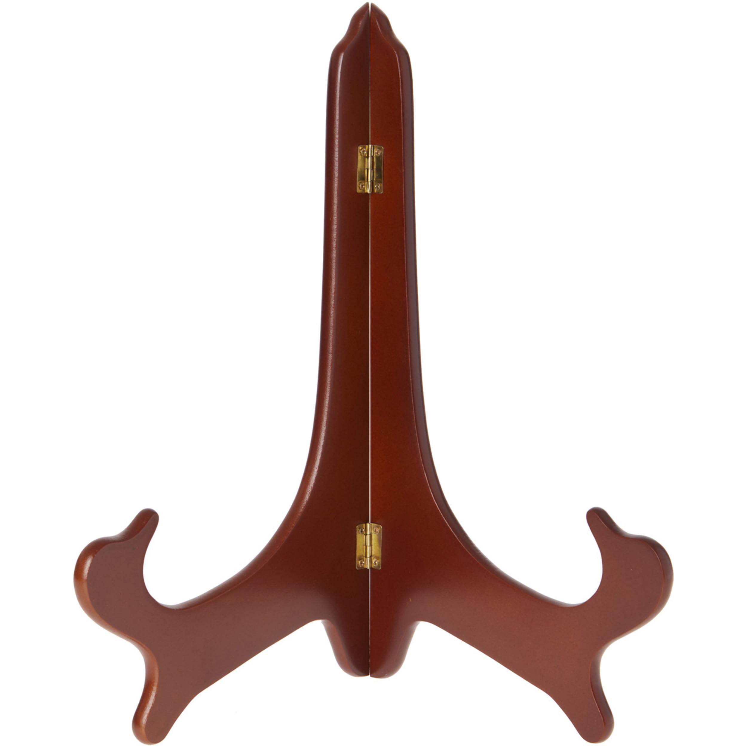 Bards Hinged Walnut MDF Wood Plate Stand, 14 H x 11 W x 8 D (For 13 - 17 Plates), Pack of 3