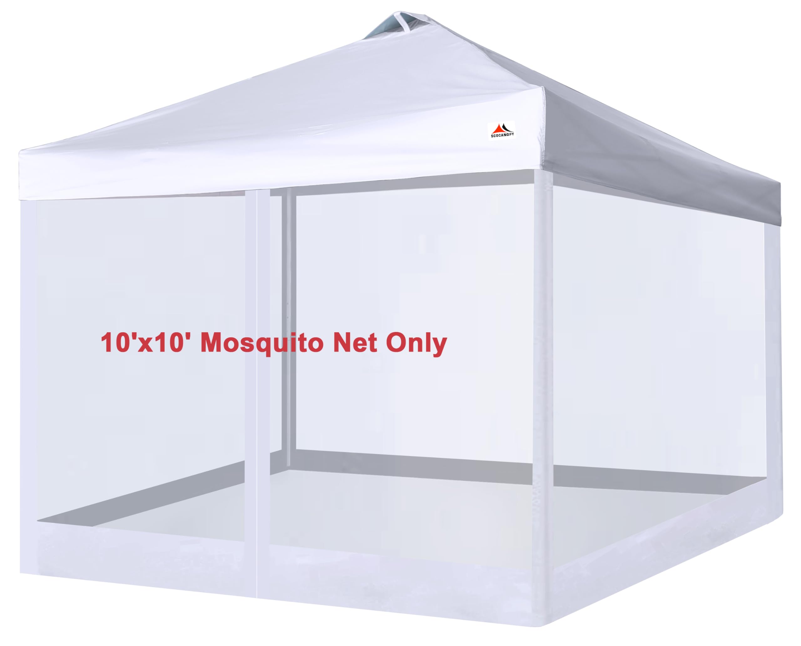 SCOCANOPY Replacement Mesh sidewall for Most 10x10 Canopy Or Gazebo,(White)
