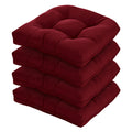 Homelysian 19X19 Outdoor Chair Cushions Set Of 4, Wicker Patio Furniture Cushions With Tufted Buttons, Thick Outdoor Seat Cushio