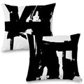 Supwhd Black And White Pillow Covers, Black And White Pillows Cover 24X24, Black And White Throw Pillows Cover Set Of 2, Black A