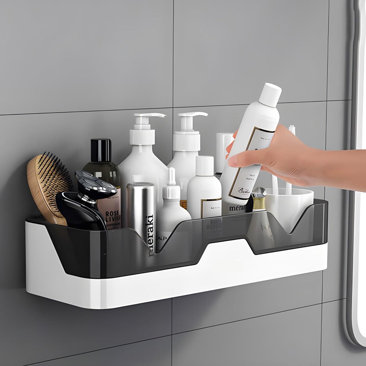 Satpurush Plastic Bathroom Accessories, Bathroom Rack, Bathroom Shelf Organizer, Wall Mounted Shelf, Bathroom Hardware and Acces