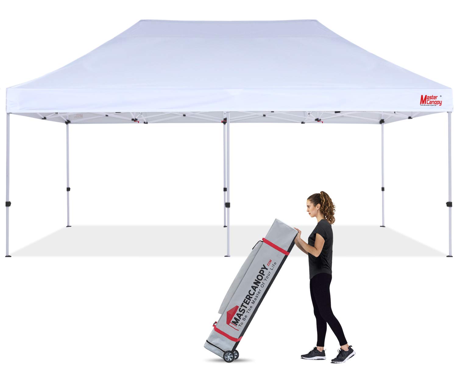 Mastercanopy Pop Up Canopy Tent Commercial Grade 10X20 Instant Shelter (White)