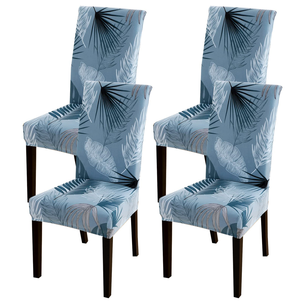 Hzdhclh Blue Chair Covers For Dining Room Set Of 4,Stretch Spandex Parsons Chair Slipcover 4 Pack,Washable Anti-Dust Chair Seat
