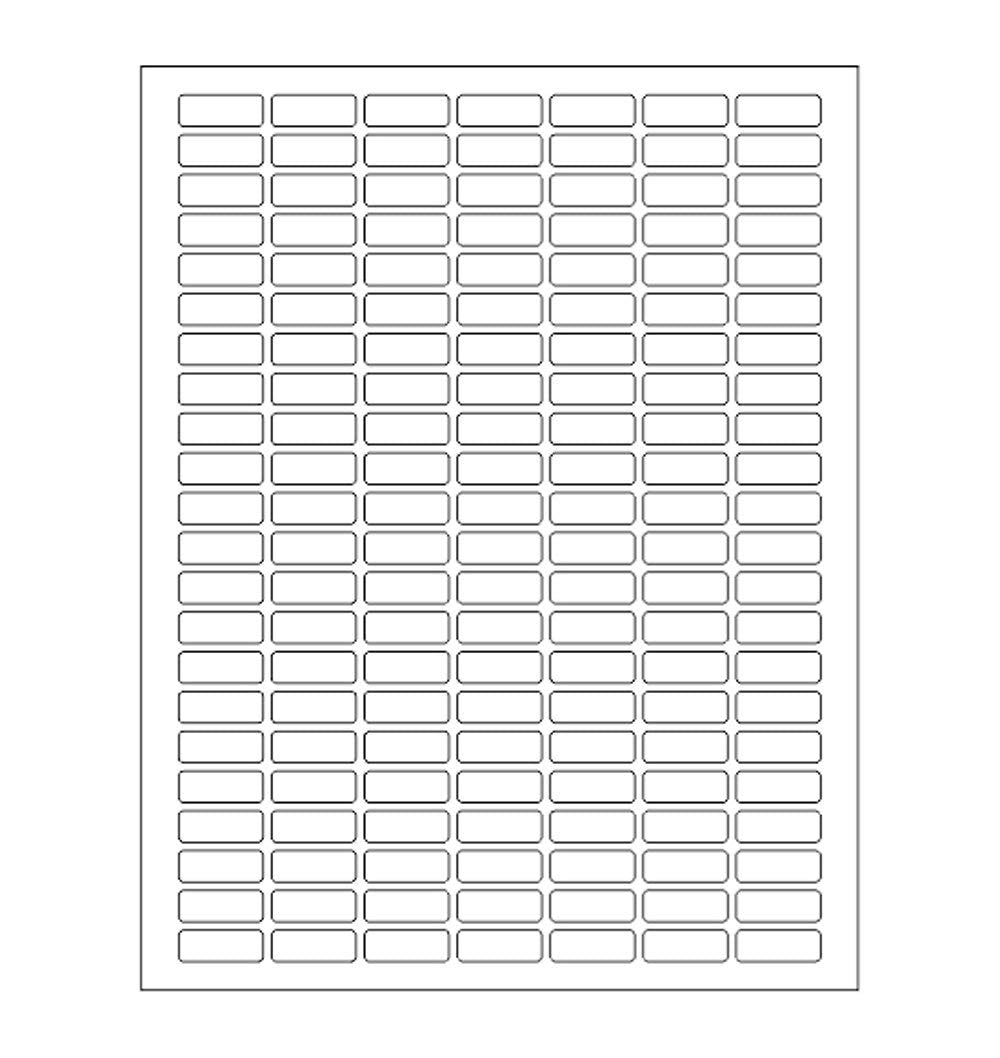 Small Sticky Labels White Rectangular Labels 1' X 0.375 + Bonus Color Labels - White Coding Labels For Printer Produce Excellen