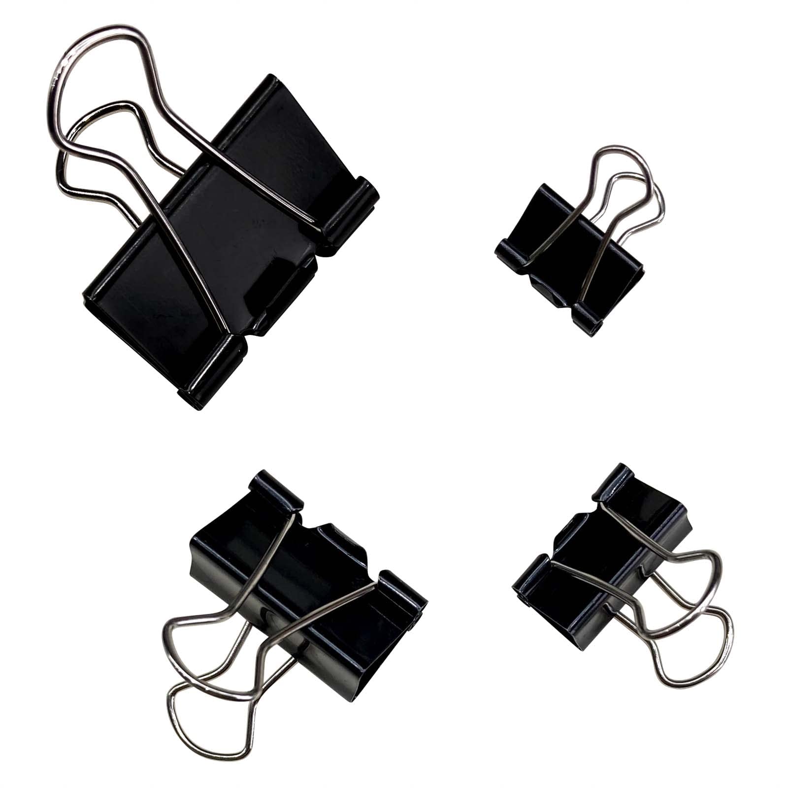 Ykimok 120Pcs Assorted Sizes Binder Clips, Metal Paper Clamps 4 Assorted Sizes, Medium, Small, X Small And Micro For Office Supp