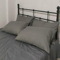 Premium King Pillowcases 4 Pack - Grey King - Ultra Soft 1800 Thread Count Microfiber- Double Brushed - Allergies Free - Wrinkle