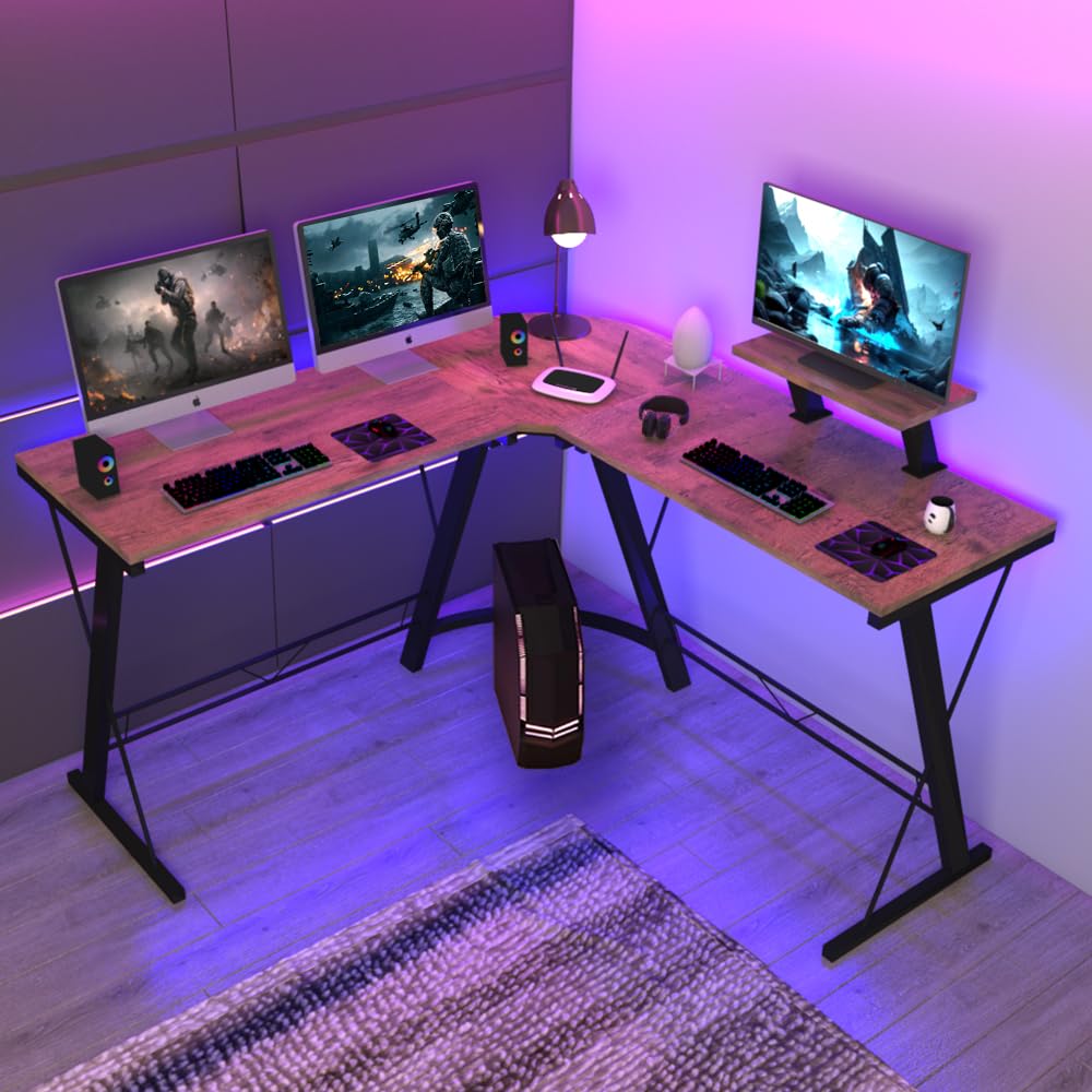 Klaxon L Shaped Gaming Table For Professional Gamer And Adults/Computer Table For Homeoffice/Computer Desk For Corner/Big Compu