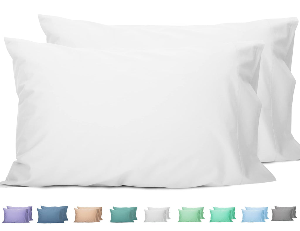 Sunflower Queen Pillowcases Set Of 2, 100% Cotton Queen Pillow Cases 2, 20  30 Inches Bright White, Soft And Breathable