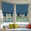 H.VERSAILTEX Balloon Shade Blackout Curtain Adjustable Thermal Insulated Tie Up Curtain Panel for Bathroom (2 Panels, 42 inches 