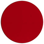 Flash Furniture Wren Mobile 42'' Round Red Thermal Laminate Activity Table - Height Adjustable Short Legs