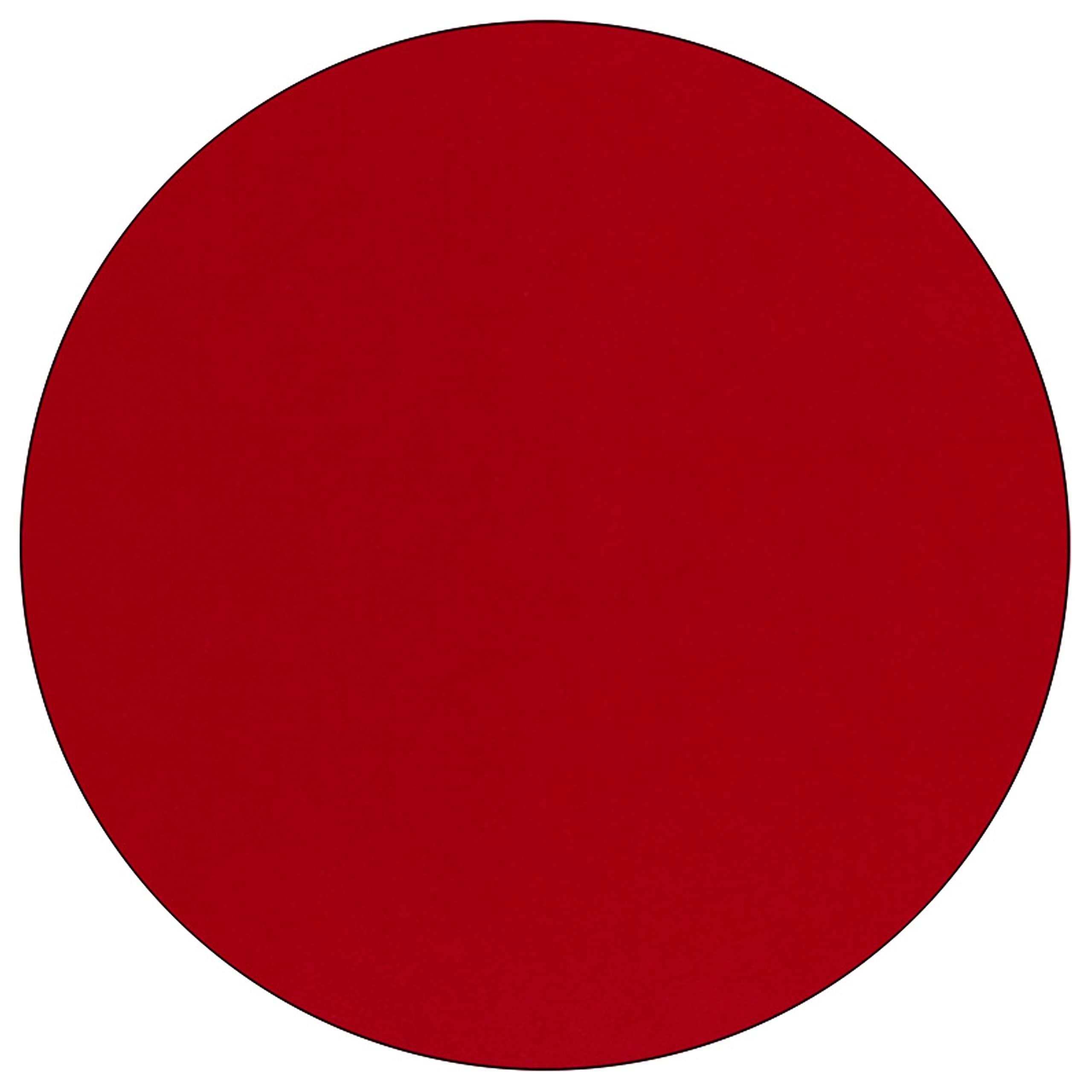 Flash Furniture Wren Mobile 42'' Round Red Thermal Laminate Activity Table - Height Adjustable Short Legs