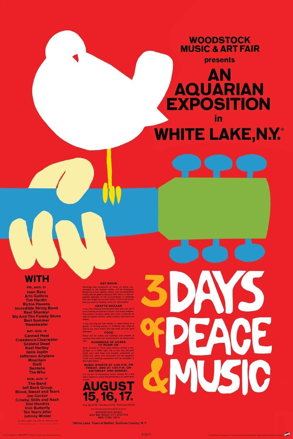 NMR Woodstock An Aquarian Exposition Laminated Poster 24.5 x 36.5 inches