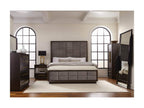 Coaster 215711Q Ingerson Upholstered Bed, Queen, Smoked Peppercorn/Grey