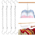 HDbonemu 8 Pack Space Saving Hangers for Clothes Metal Hanger Organizer