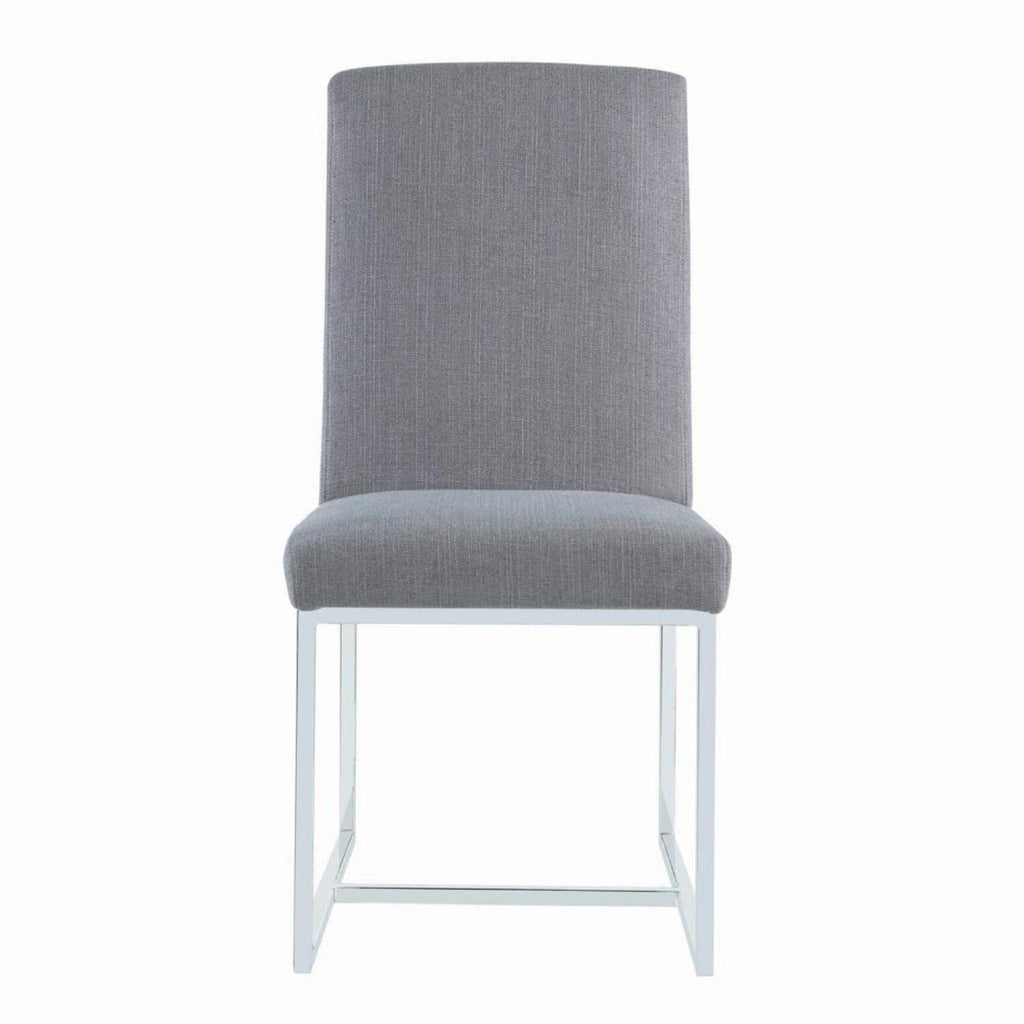 Jackson Floating Dining Chairs Grey and Polished Chrome (Set of 2) 107143