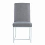 Jackson Floating Dining Chairs Grey and Polished Chrome (Set of 2) 107143