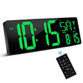 XREXS Large Digital Wall Clock with Remote Control, 16.5 Inch LED Display, Count Up & Down Timer, Adjustable Brightness, Plug-in