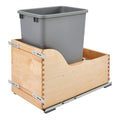 Rev-A-Shelf Pull Out Trash Can for Kitchen Cabinets 35 Qt 8.75 Gal Bottom Mounted, Rear Storage, Undermount Soft-Close Slides, S