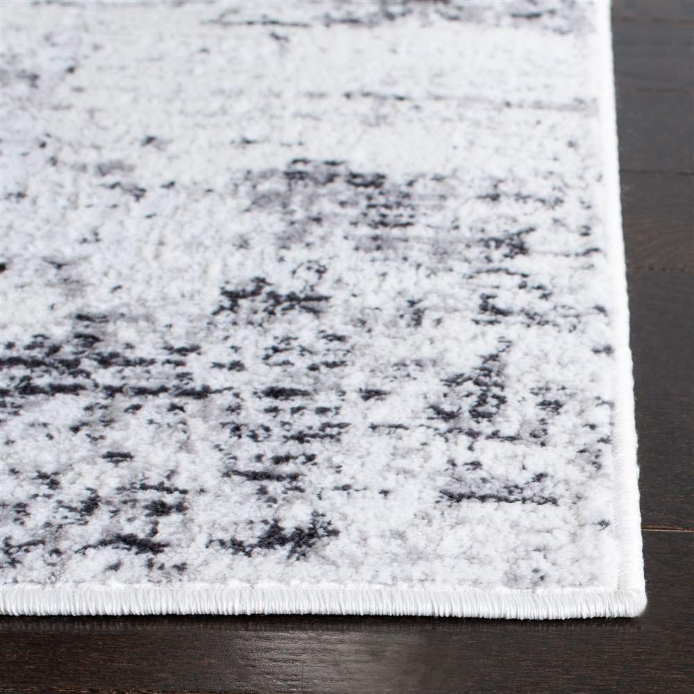 Safavieh Amelia Collection Area Rug - 9' X 12', Ivory & Grey, Modern Abstract Design, Non-Shedding & Easy Care, Ideal For High T