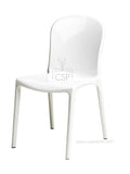 Commercial Seating Products Genoa Polycarbonate Stackable White Chair (Set Of 4)