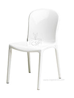 Commercial Seating Products Genoa Polycarbonate Stackable White Chair (Set Of 4)