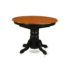East West Furniture AVQU7-BCH-W 7 Piece Dining Table Set Consist of an Oval Dining Room Table with Butterfly Leaf and 6 Wood Seat Chairs, 42x60 Inch, Black & Cherry