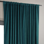 Hpd Half Price Drapes Signature Velvet Thermal Blackout Curtains For Living Room 84 Inch Long (1 Panel) Rod Pocket Insulated Blackout Curtains For Bedroom Window Curtains, 100W X 84L, Everglade Teal