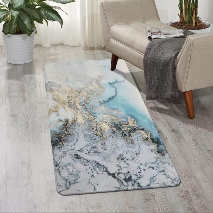 MIXEN Large Carpet Mat for Floor, Bathroom AntiSlip Medium Mat, QuickDrying Mat, Soft Runner Rug with 3D Printed Design, 160x2