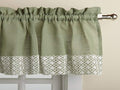 Sweet Home Collection Kitchen Curtain, Valance, Salem Sage