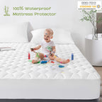 Grt California King Mattress Protector Waterproof, Rayon From Bamboo, Cooling Quilted Fitted Mattress Pad, Noiseless Waterproof
