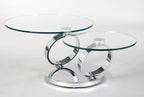 Neos Modern Furniture CT6233-Ch-N Coffee Table, Chrome