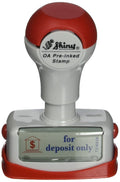 Shiny Title Stamp - 'For Deposit Only' , Two Color (Ten026)