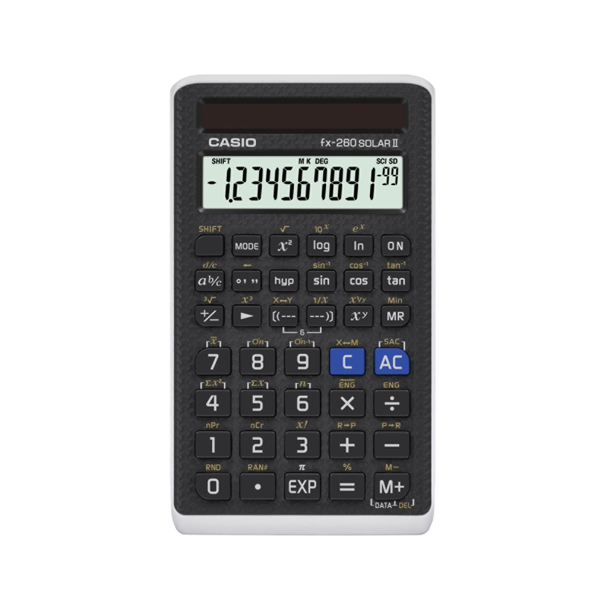 Casio Fx-260Solarii 1-Line Scientific Calculator, Black