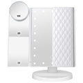 DenCert Makeup Mirror Vanity Mirror with Lights 1X 2X 3X 10X Magnification, Lighted Makeup Mirror, Touch Control, Tri-Fold Porta