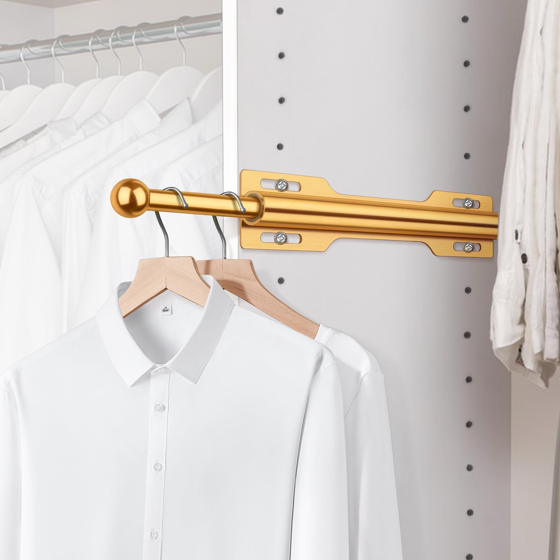 FIRJOY 12 Valet Rod for Closet Pull Out (1 Pack, Orange)