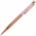 Selene & Gaia | Rose Quartz Crystal Pen | Rose Gold Pen With Crystals On Top | Fancy Pens For Women | Cute Pens For Girls | Real