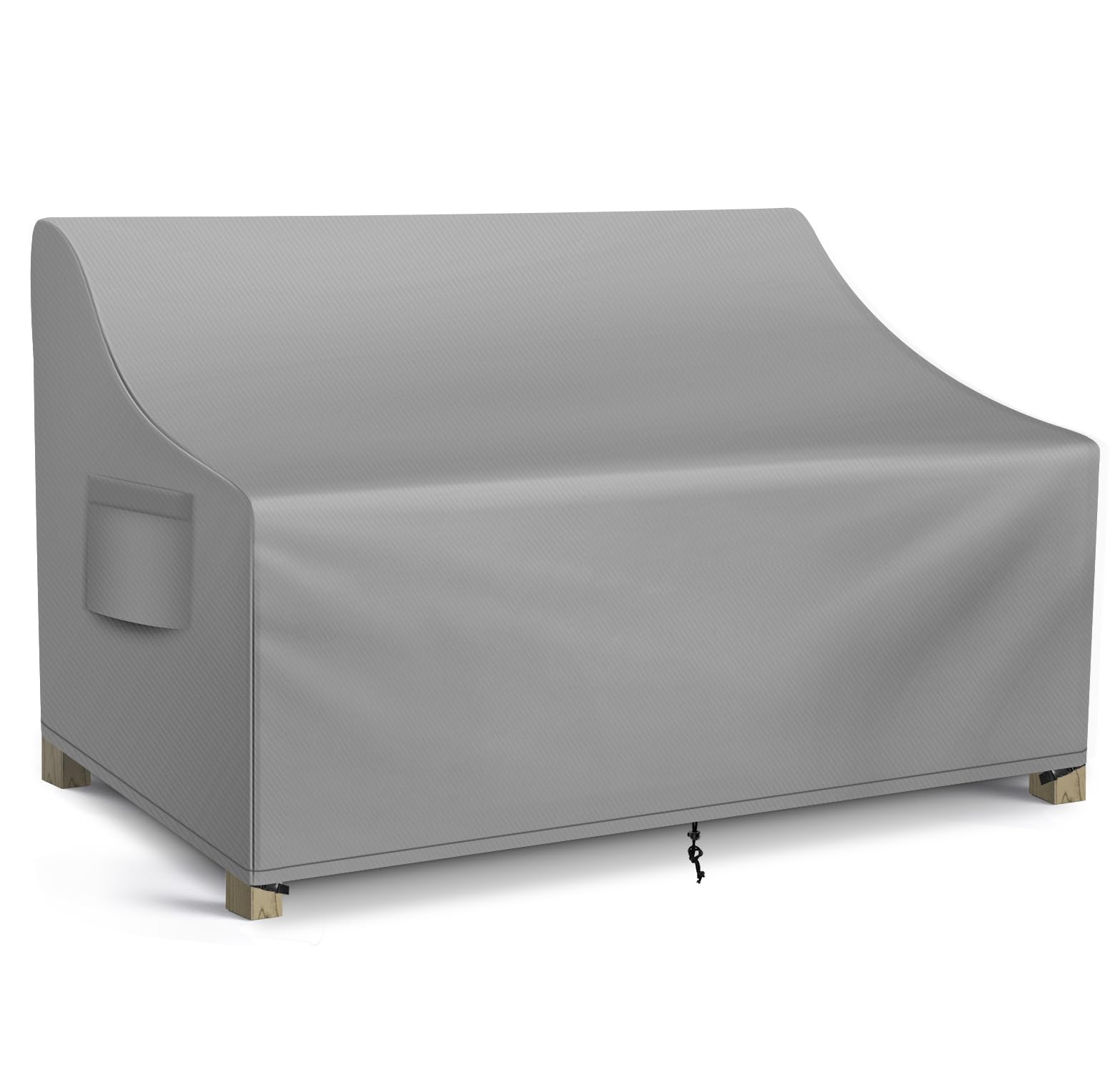 Wleafj Patio Sofa Cover Waterproof, 2-Seater Patio Loveseat Cover, Heavy Duty Outdoor Couch Cover, Outdoor Furniture Covers With Air Vent, 60’’ W X 34’’ D X 30’’ H, Grey