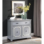 Acme Enyin Wooden Rectangular 1-Drawer Storage Cabinet With Double Door In Gray