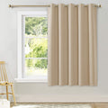 NICETOWN Bedroom Curtain Room Darkening Drapery - Biscotti Beige Room Darkening Drape/Panel for Bedroom, Grommet Top 1 Panel, 70