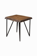 Alpine Furniture End Table, Light Walnut