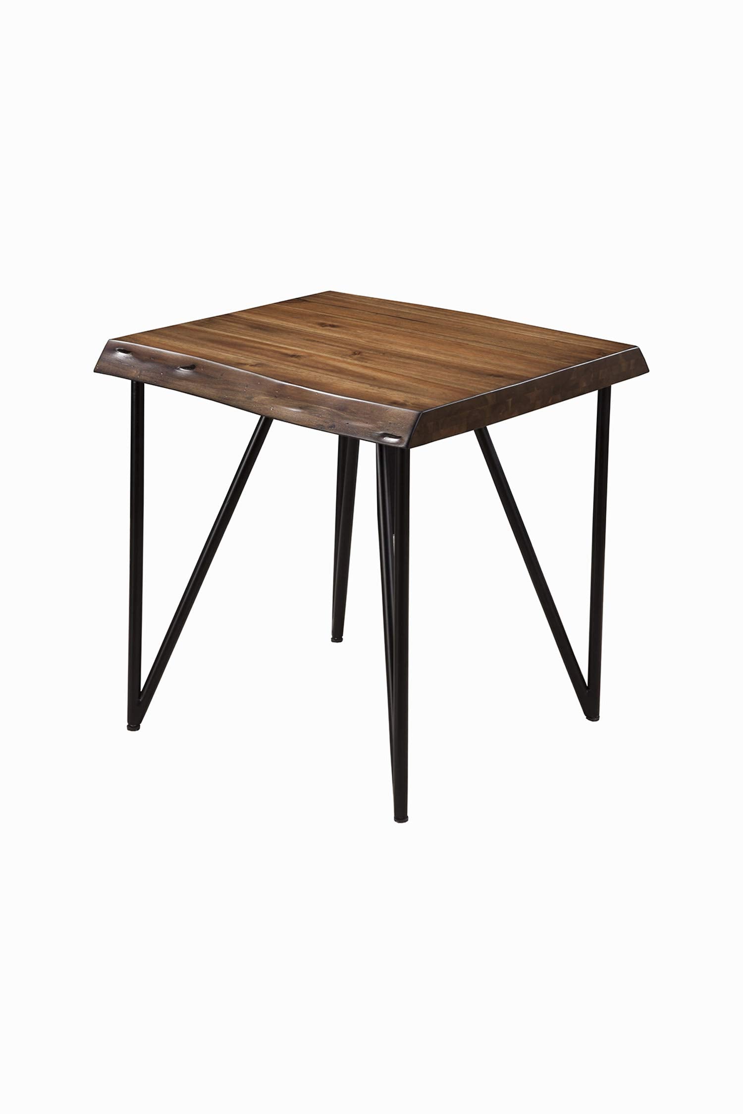 Alpine Furniture End Table, Light Walnut