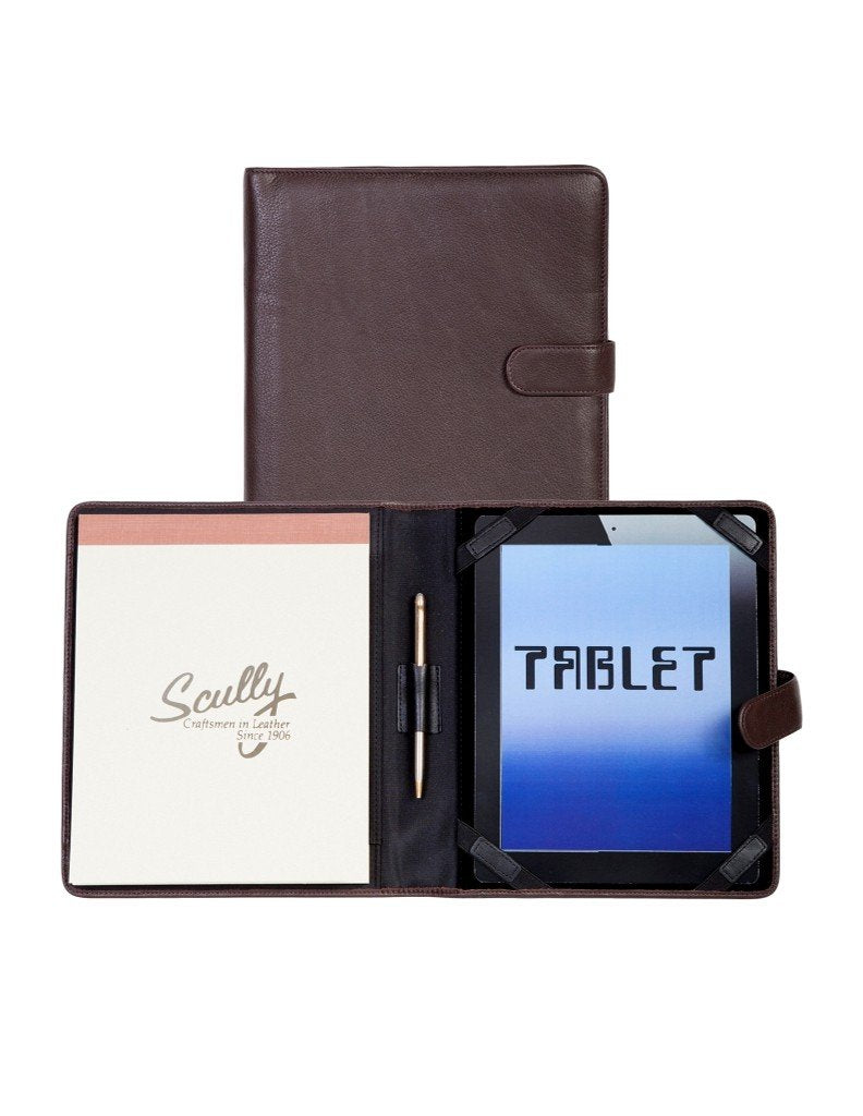 Scully Tablet Cover & Padfolio (Chocolate)